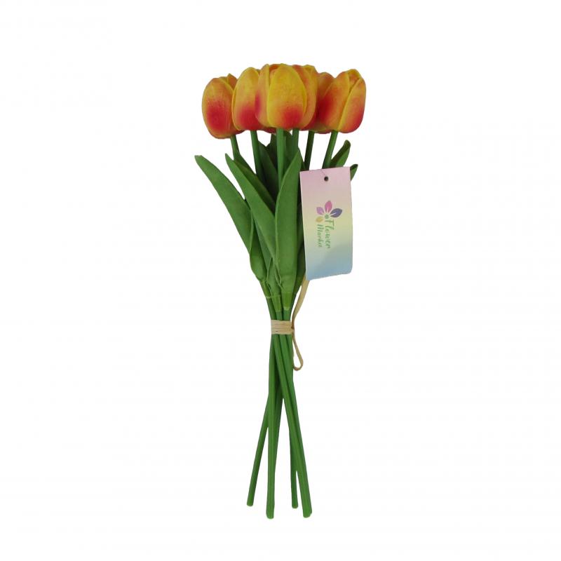 Bukiet tulipanów 7szt. 33cm kolor żółto-czerwony